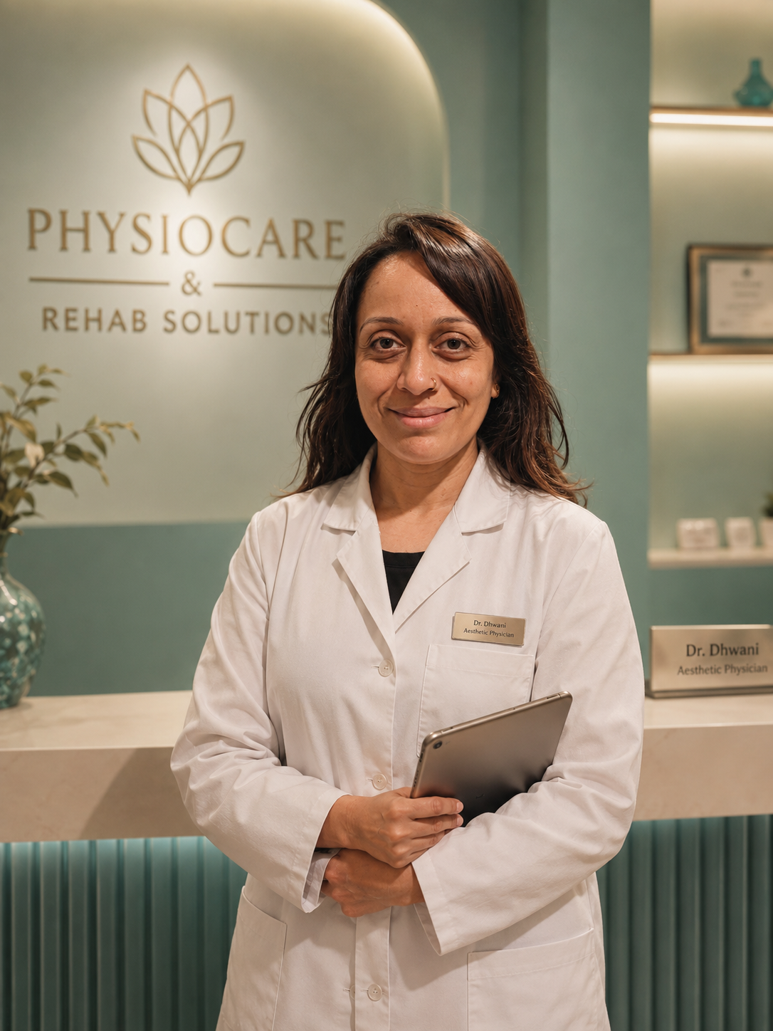 Dr. Dhwani V. Sharma — Best Physiotherapist in Vashi treating patient at Physiocare and Rehab Solutions clinic near Palm Beach Road, Navi Mumbai